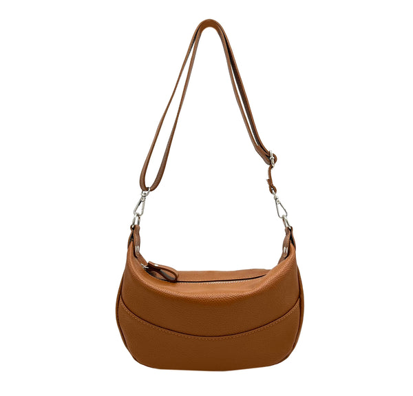 Suie Valentini srl - Leather shoulder bag, for women, made in Italy, art.112446: Dark Blue main image 0
