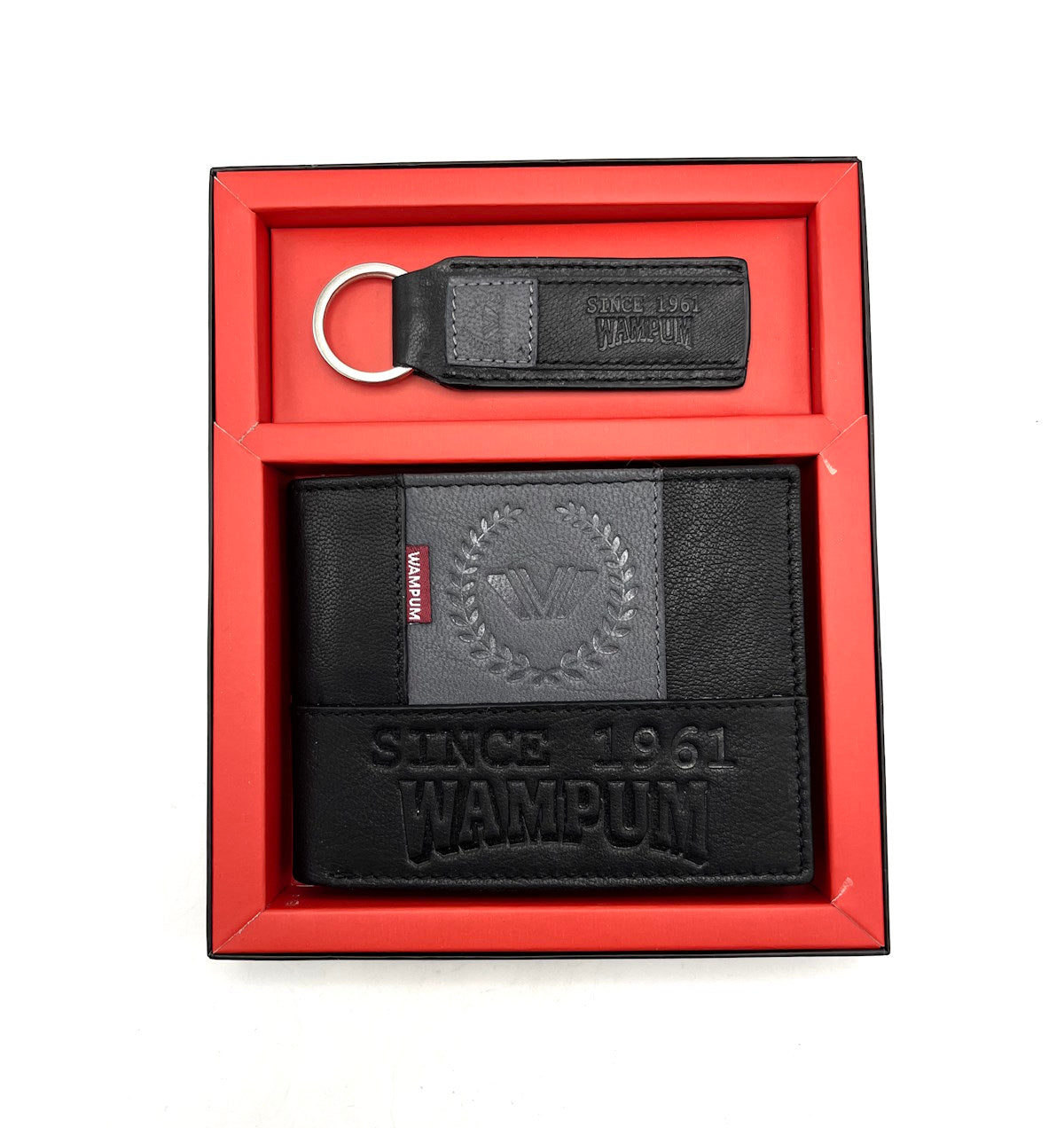 Set wallet and key holder, Wampum gift box, for men, art. PDK337-1