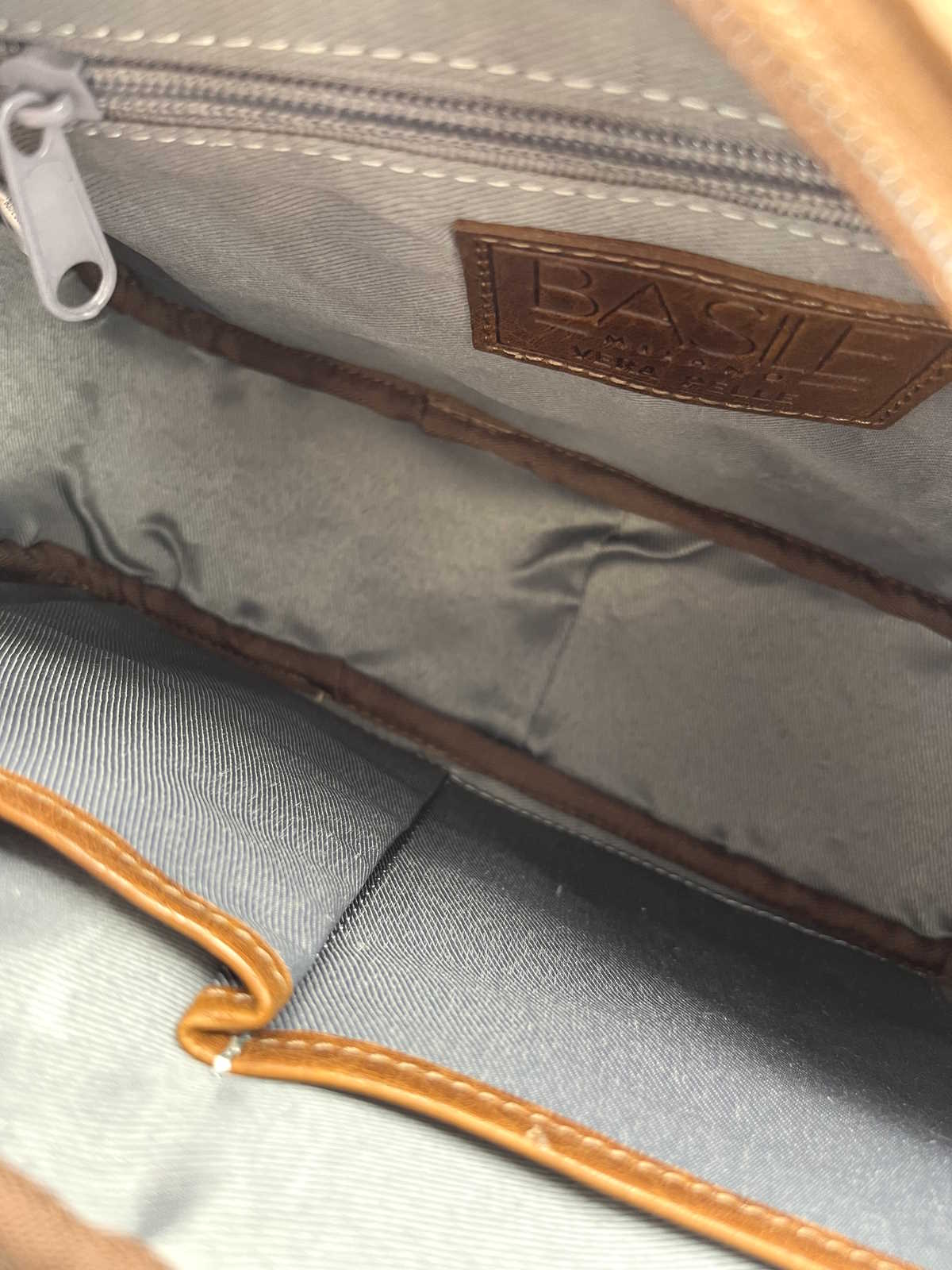 Brand Basile, Genuine Leather Crossbody Bag, for men, art. BA3540TI.392