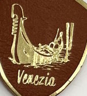 Genuine leather Keychain, Made in Italy, art. KVenezia1