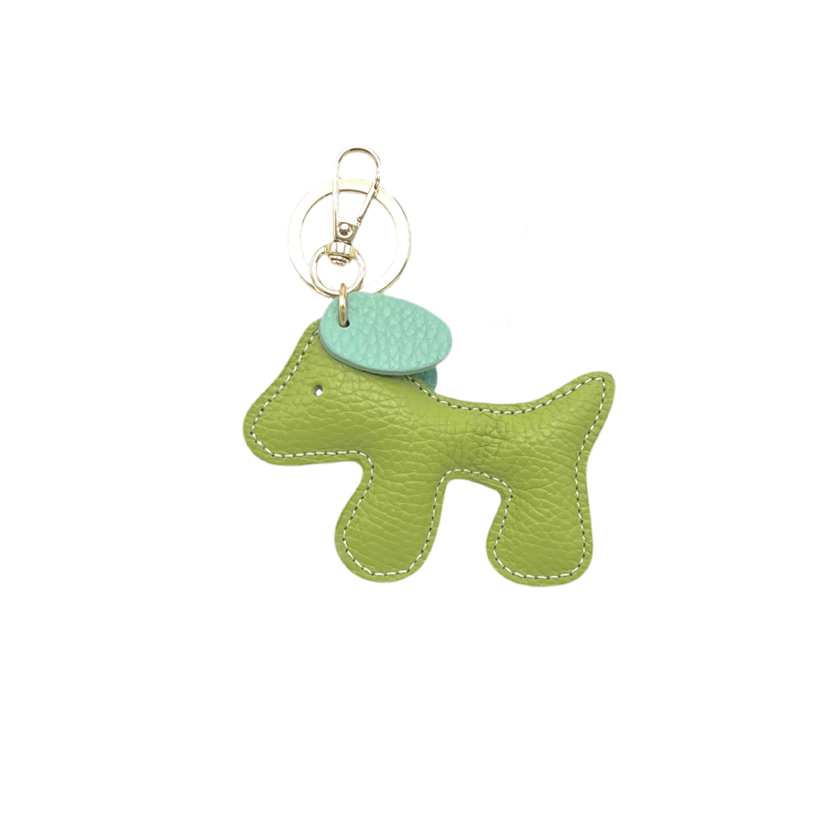Bicolor genuine leather key chain, Cute Puppy Design, art. PO03BI