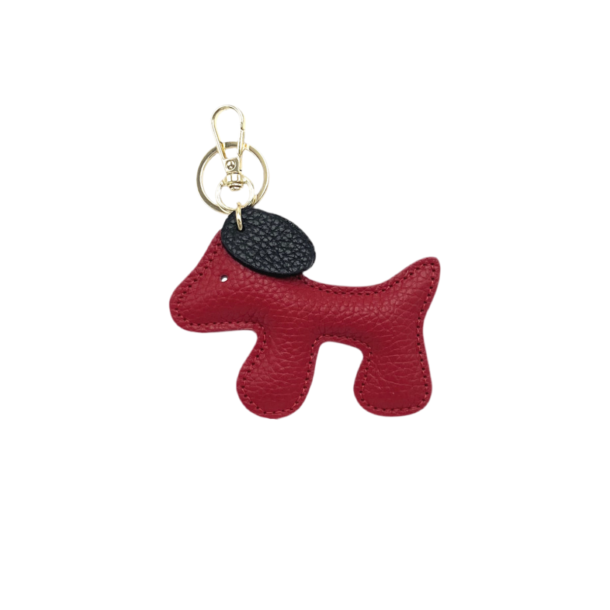 Bicolor genuine leather key chain, Cute Puppy Design, art. PO03BI