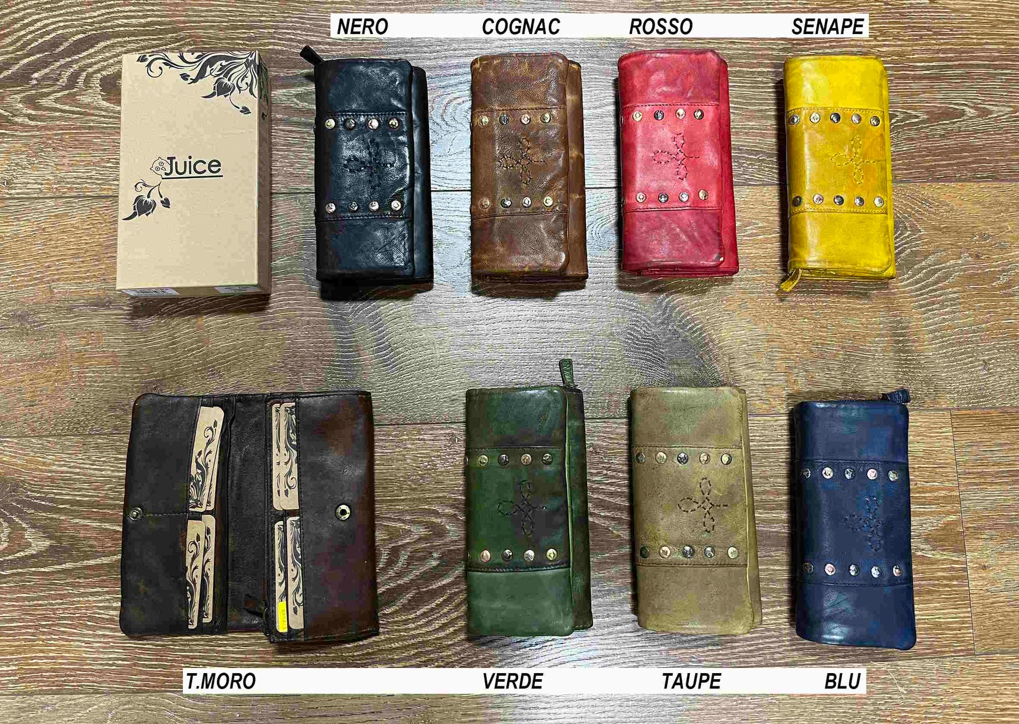 Portafoglio in pelle lavata art.  1033-JU02