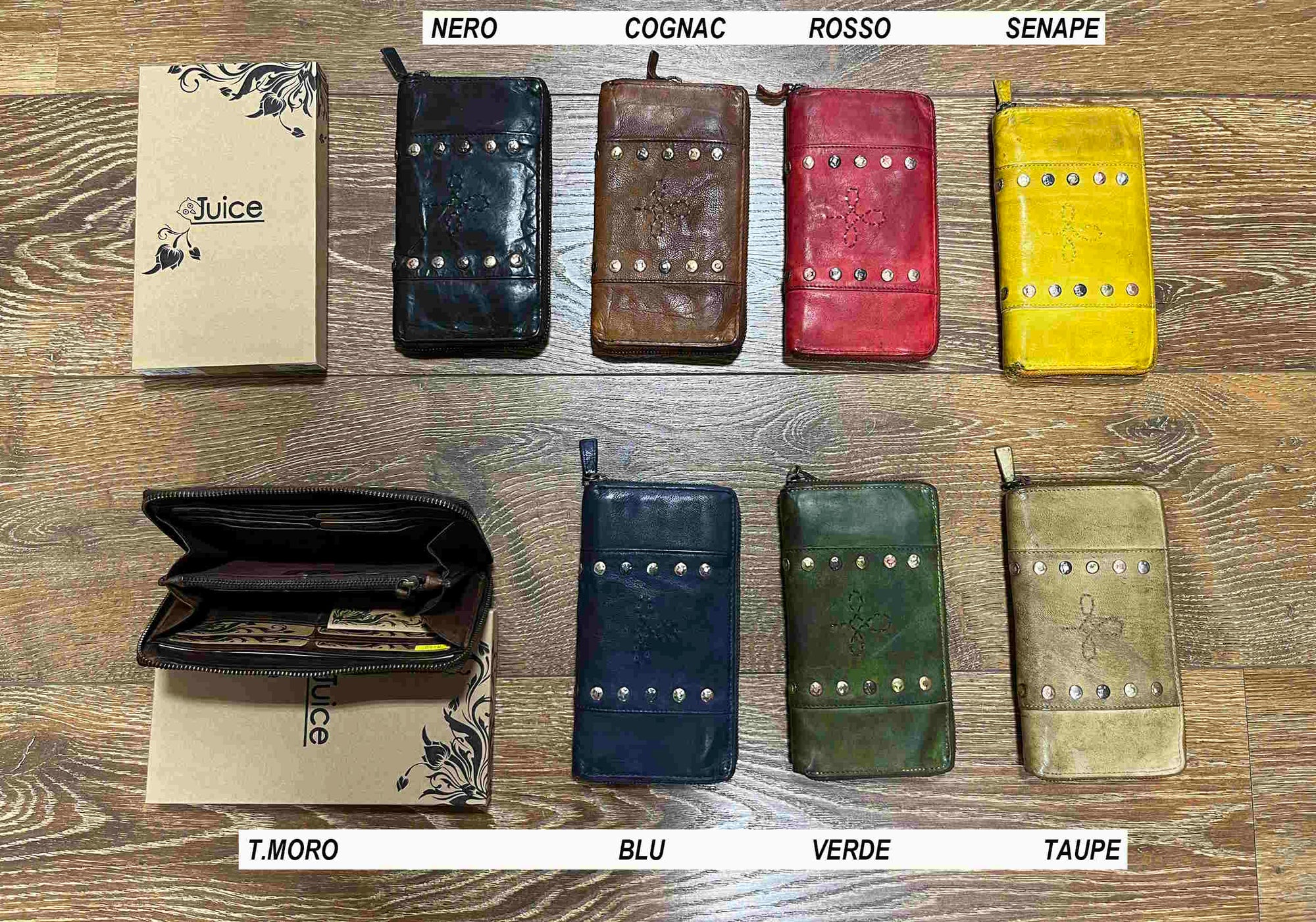 Portafoglio in pelle lavata art.  1037-JU02