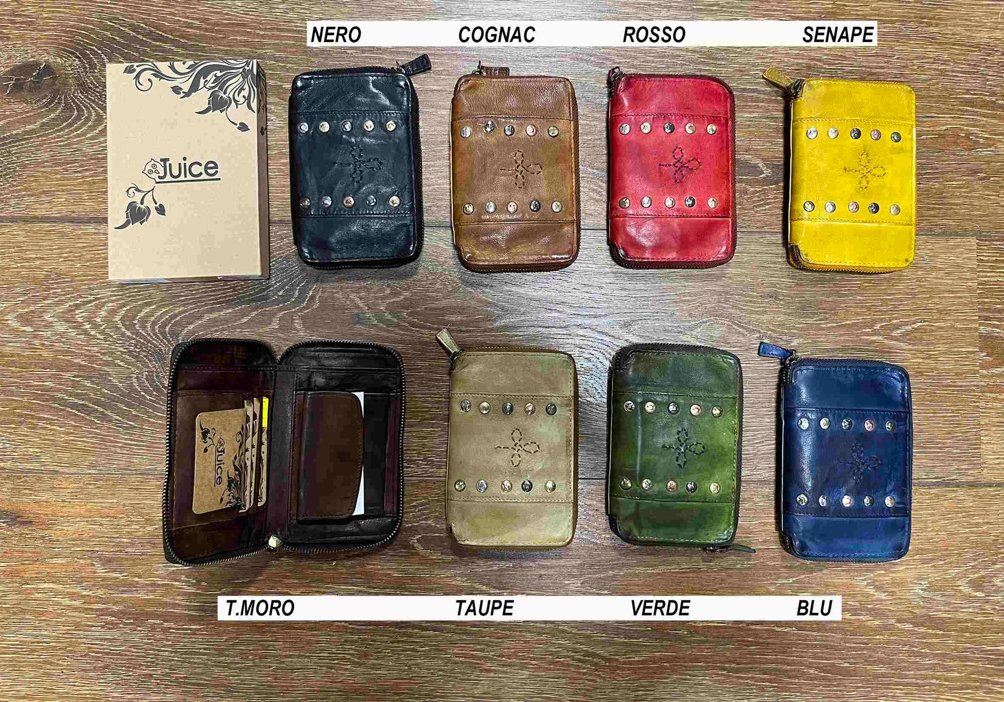 Portafoglio in pelle lavata art.  1038-JU02