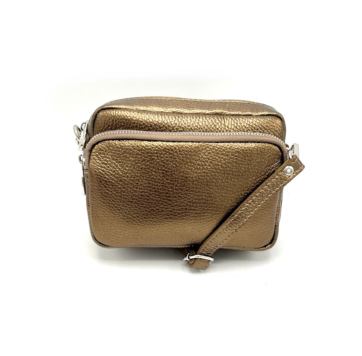 Genuine leather shoulder bag, for women, made in Italy, art. 112424