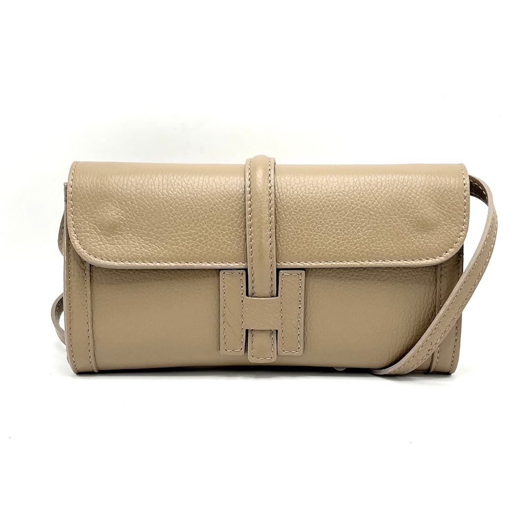 Pochette in pelle laminata, Made in Italy, art. 112532LA