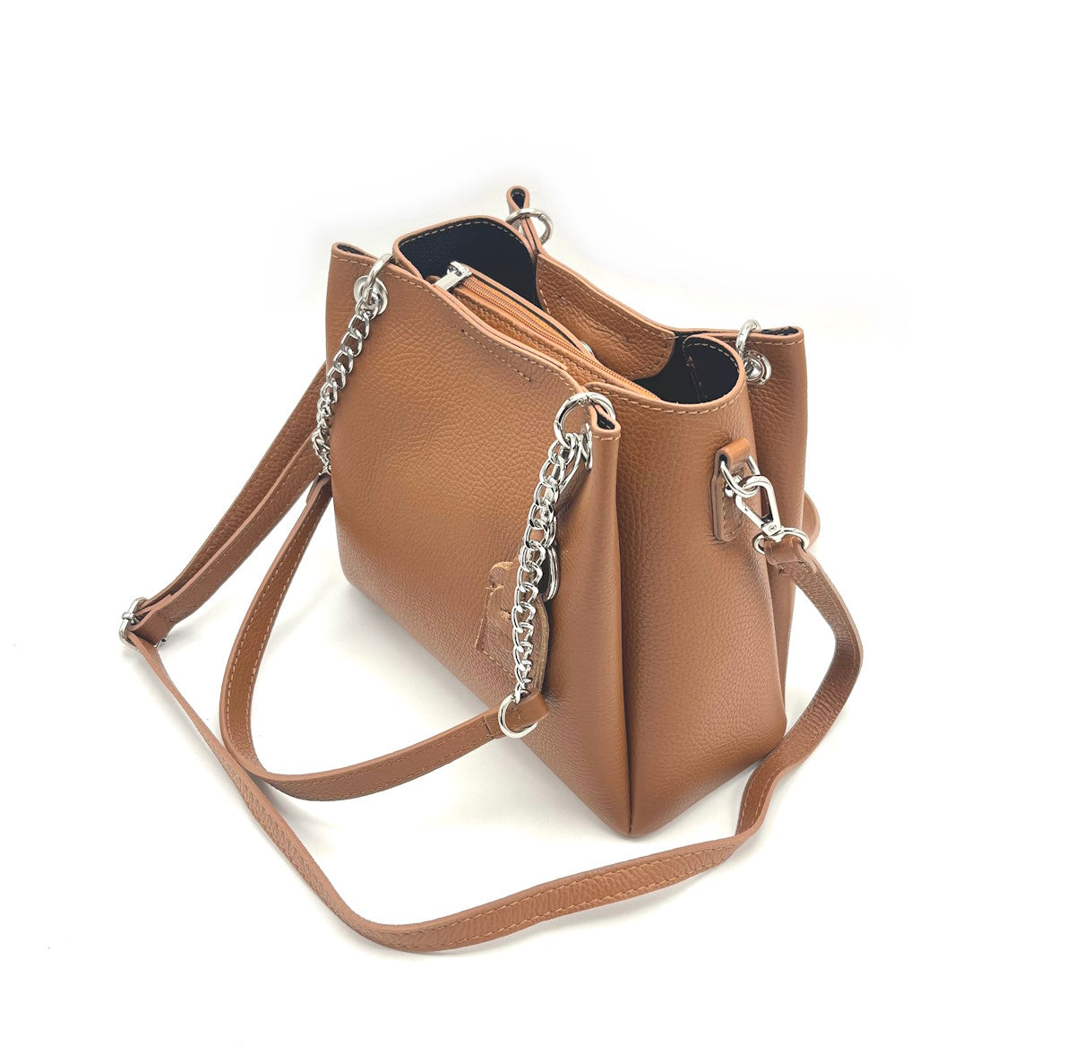 Genuine leather chain bag, Made in Italy, art. 112542