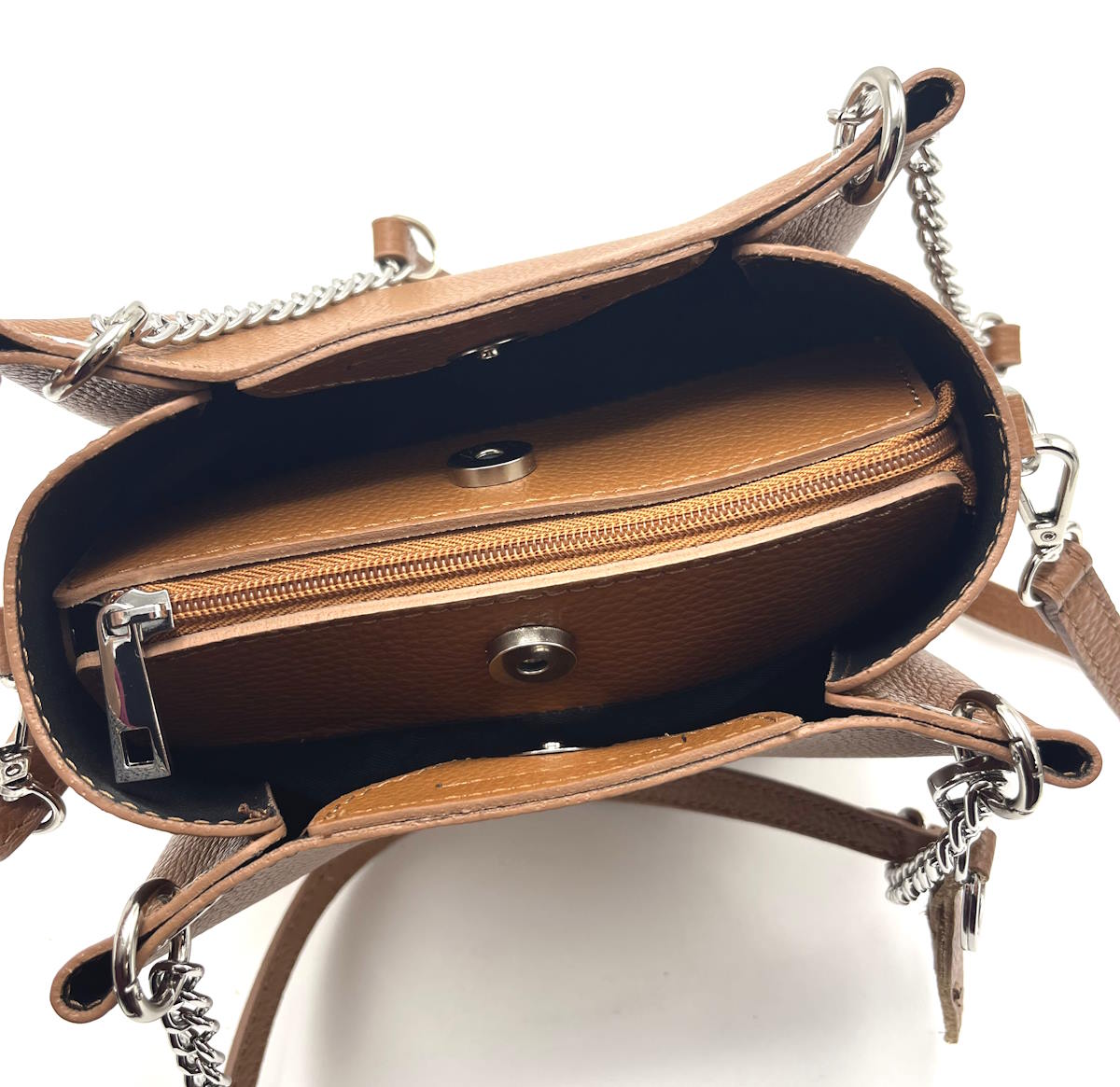 Genuine leather chain bag, Made in Italy, art. 112542