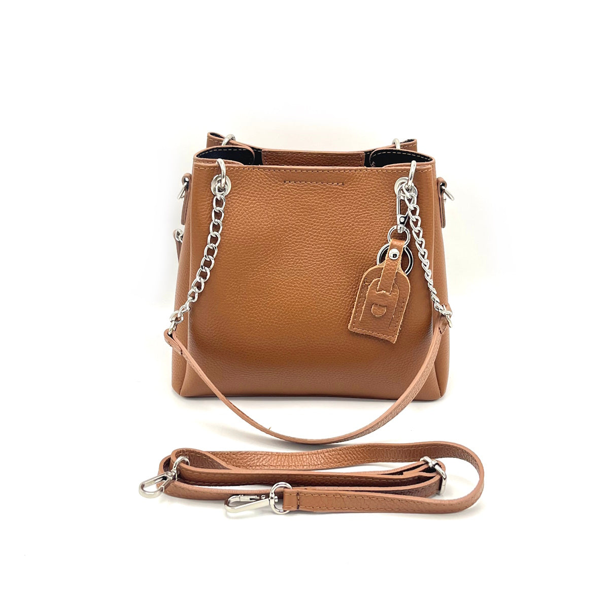 Genuine leather chain bag, Made in Italy, art. 112542