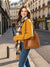 Suede leather bucket bag with crossbody strap, Made in Italy, art. 112659