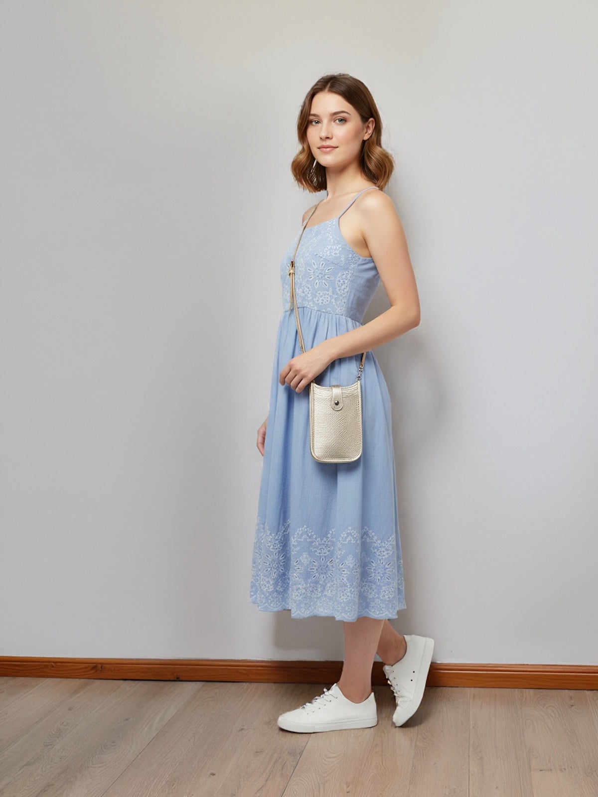 Women’s Genuine Leather Mini Crossbody Phone Bag, Made in Italy, art. 112450LA