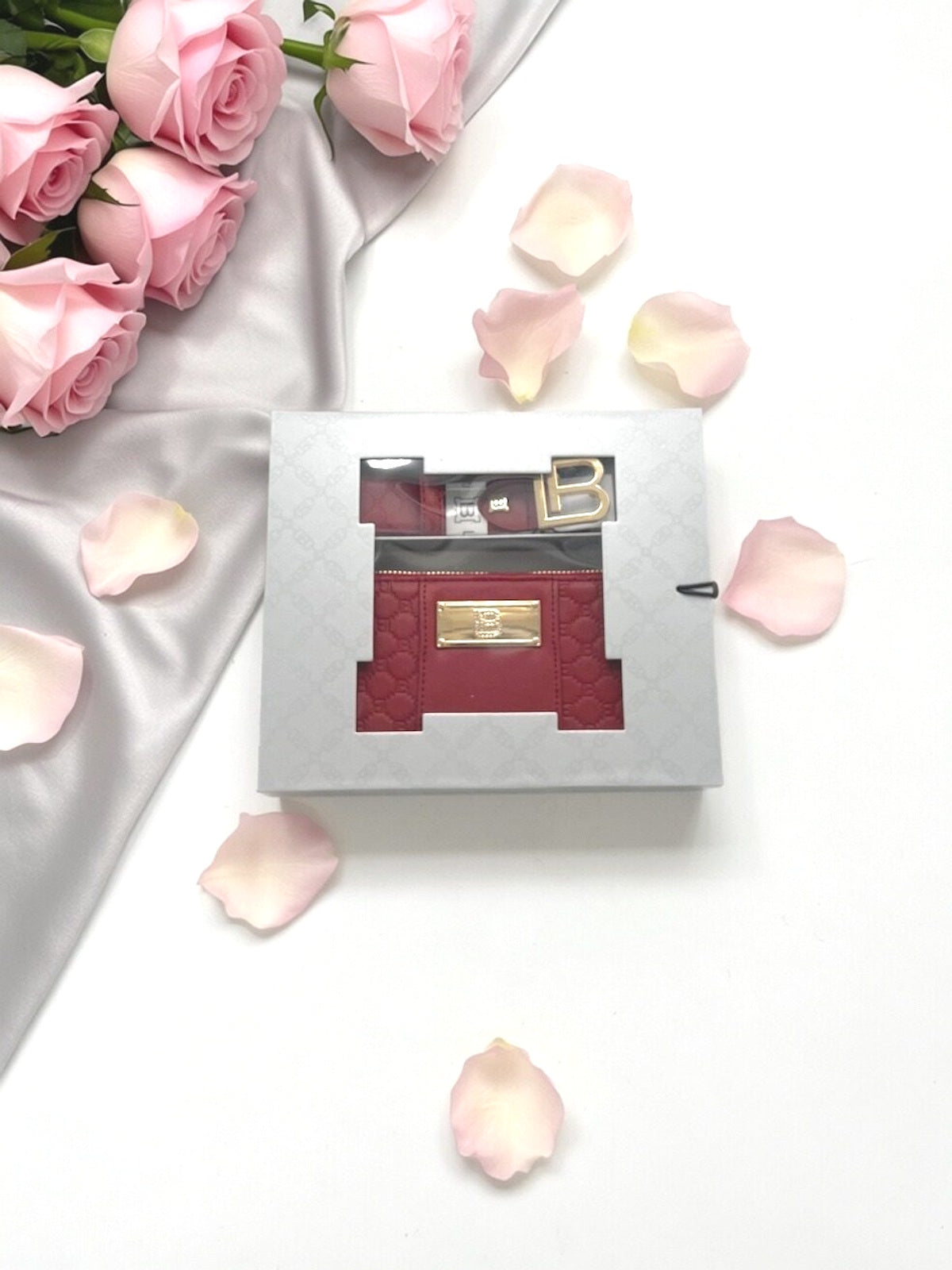 Valentine's Day Gift | Women's Eco Leather Belt & Wallet Set, art. CLB25W-042