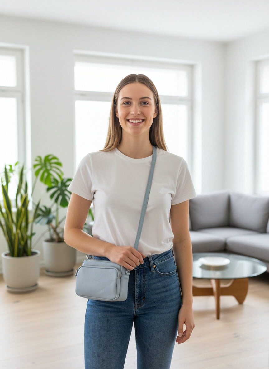 Women's Genuine Leather Shoulder Bag, Small Size, Made in Italy, art. 112424