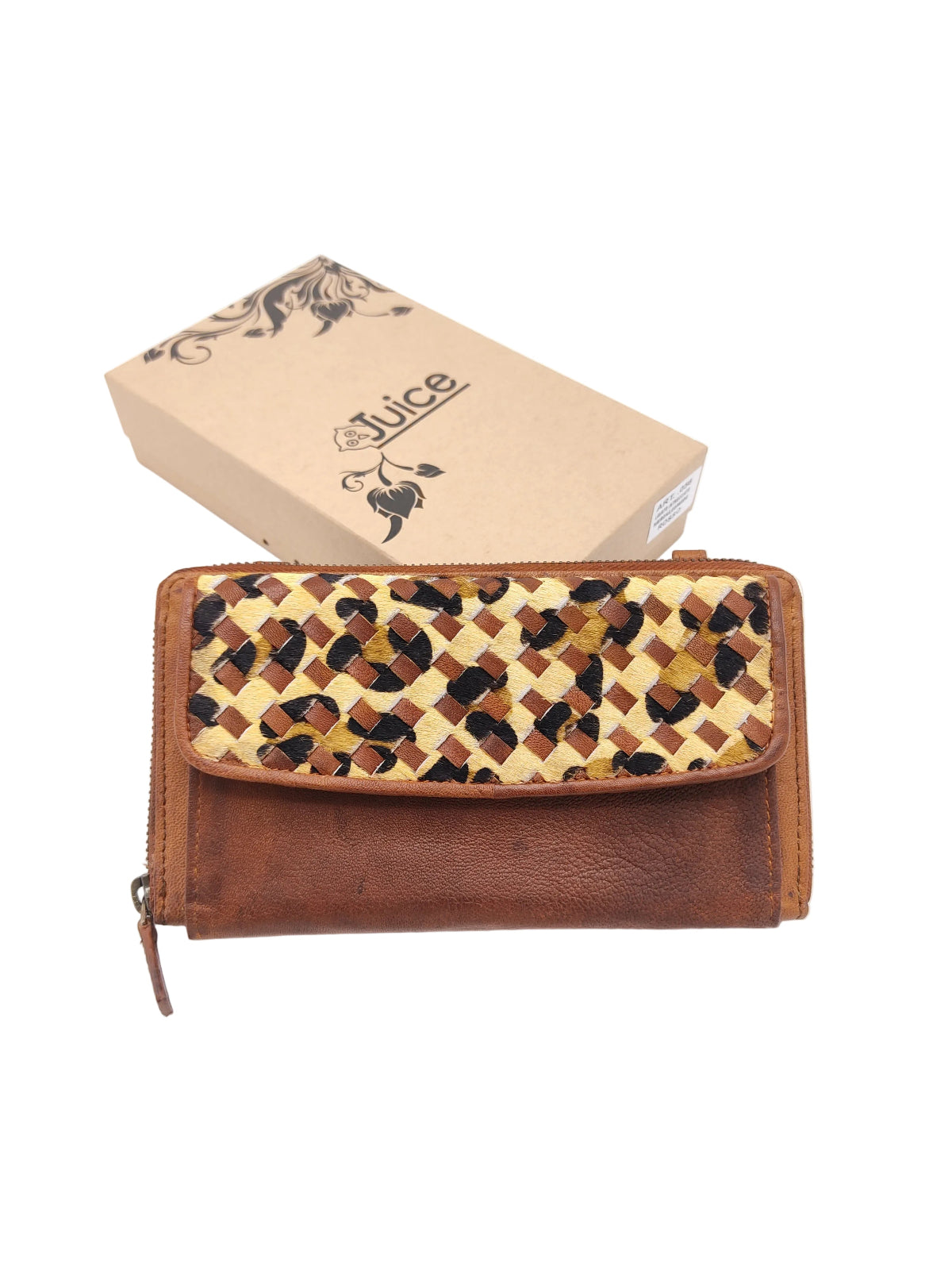 Washed Leather and Calf Hair Crossbody Bag, art. LE056