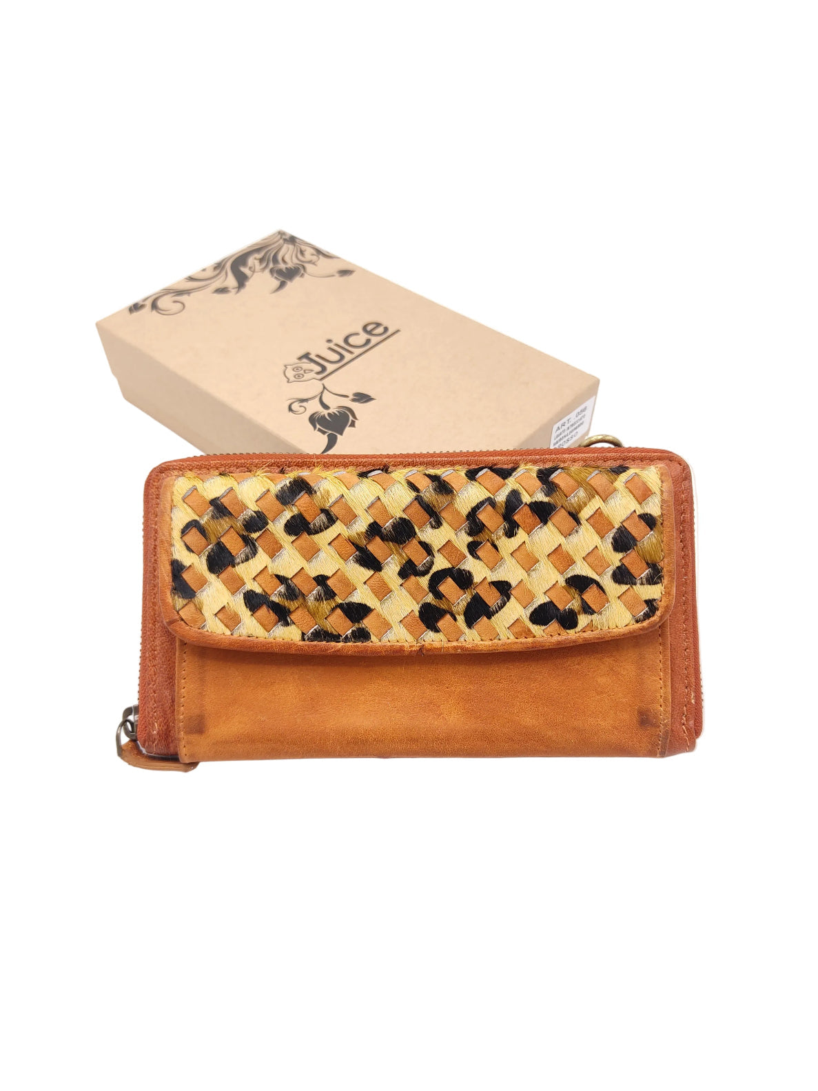 Washed Leather and Calf Hair Crossbody Bag, art. LE056