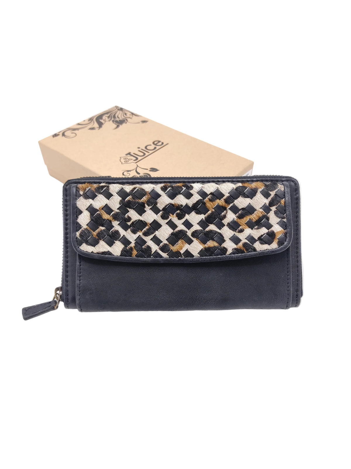 Washed Leather and Calf Hair Crossbody Bag, art. LE056
