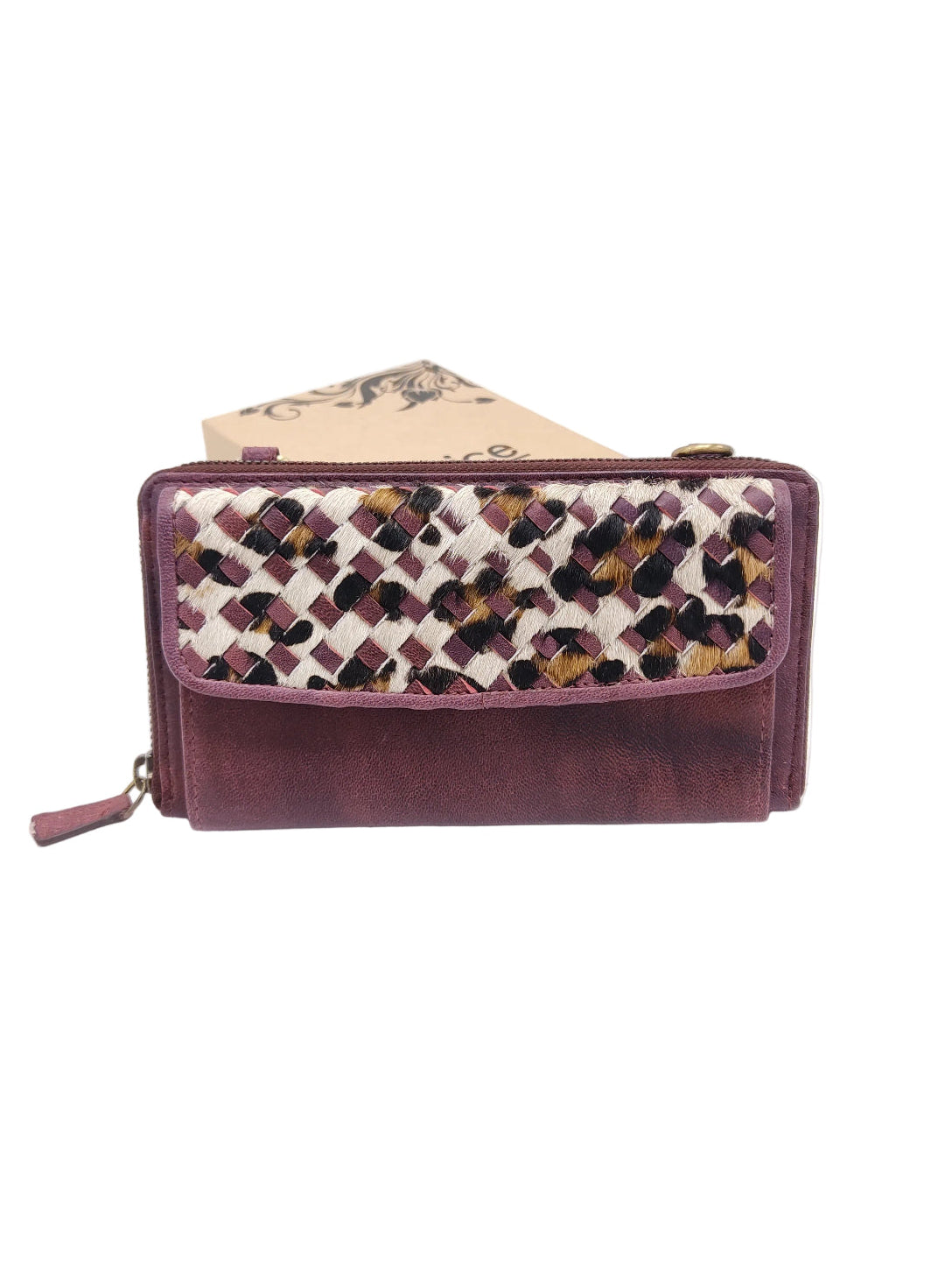 Washed Leather and Calf Hair Crossbody Bag, art. LE056