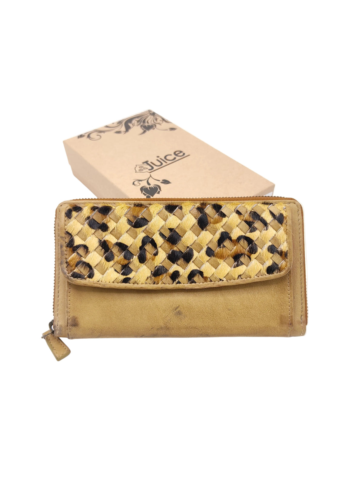 Washed Leather and Calf Hair Crossbody Bag, art. LE056