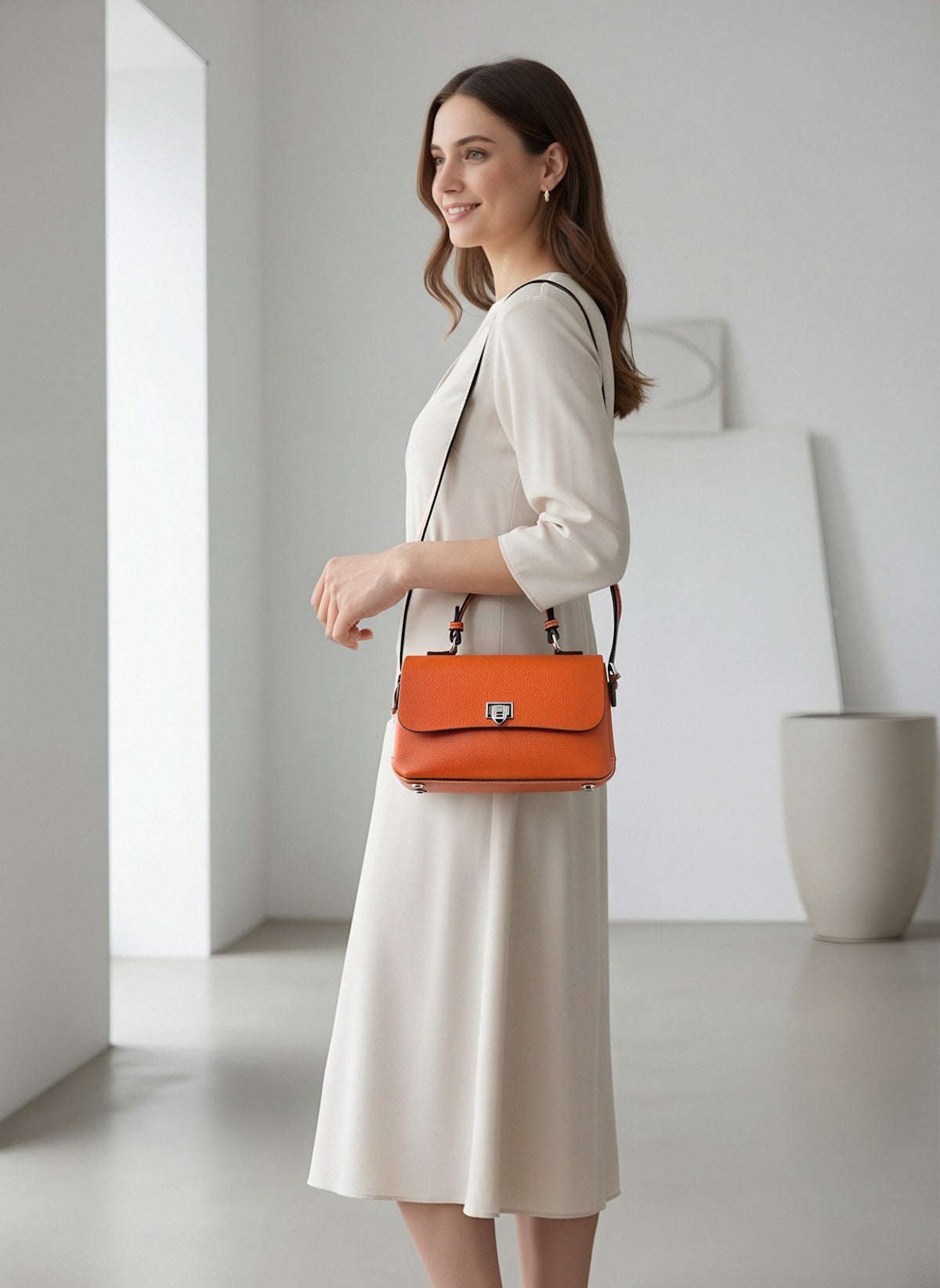 Women's Genuine Leather Shoulder Bag, Suie Valentini,  Made in Italy, art. 2404NEW