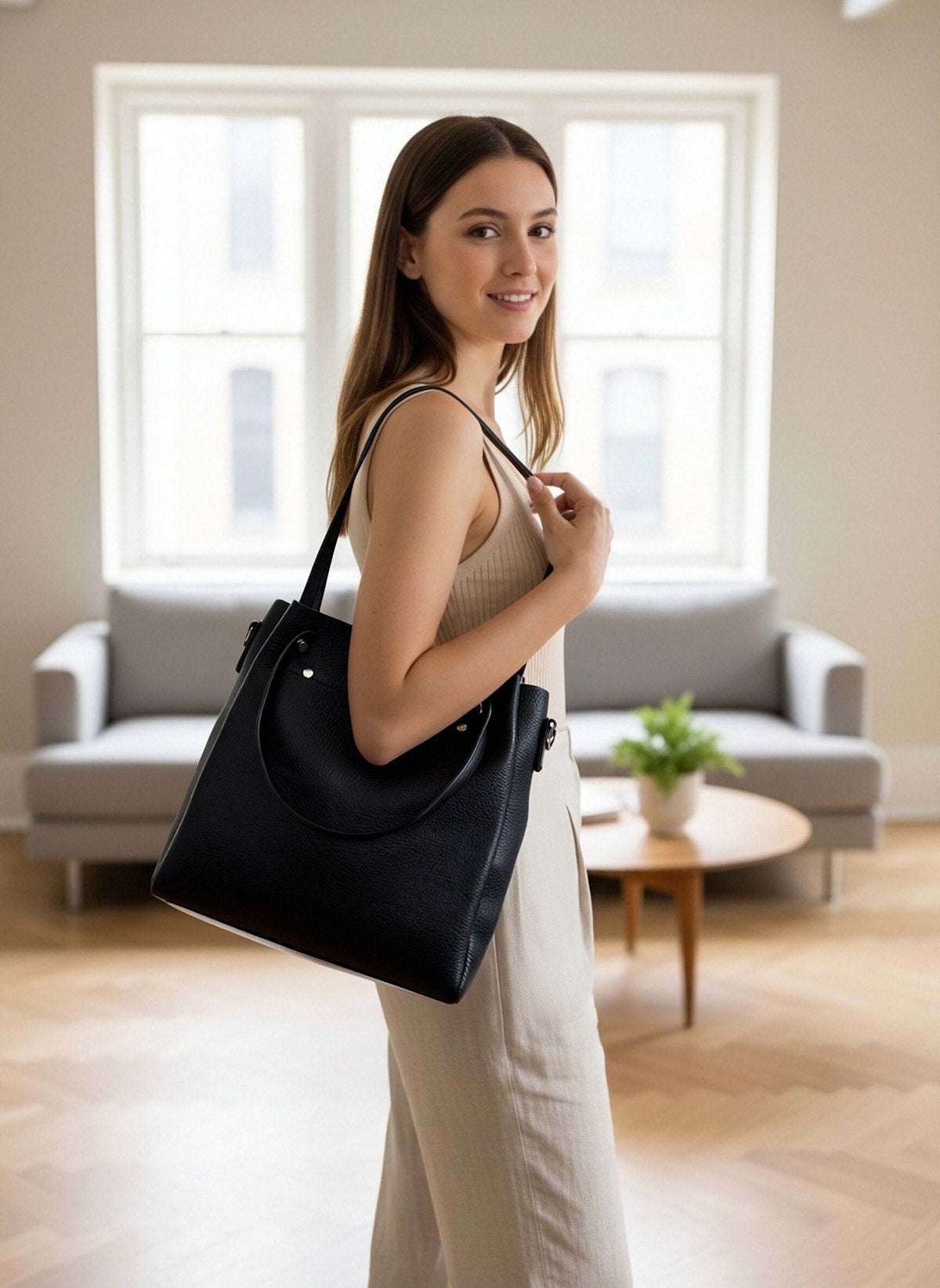 Women's Genuine Leather Shoulder Bag, Suie Valentini,  Made in Italy, art. 2402NEW