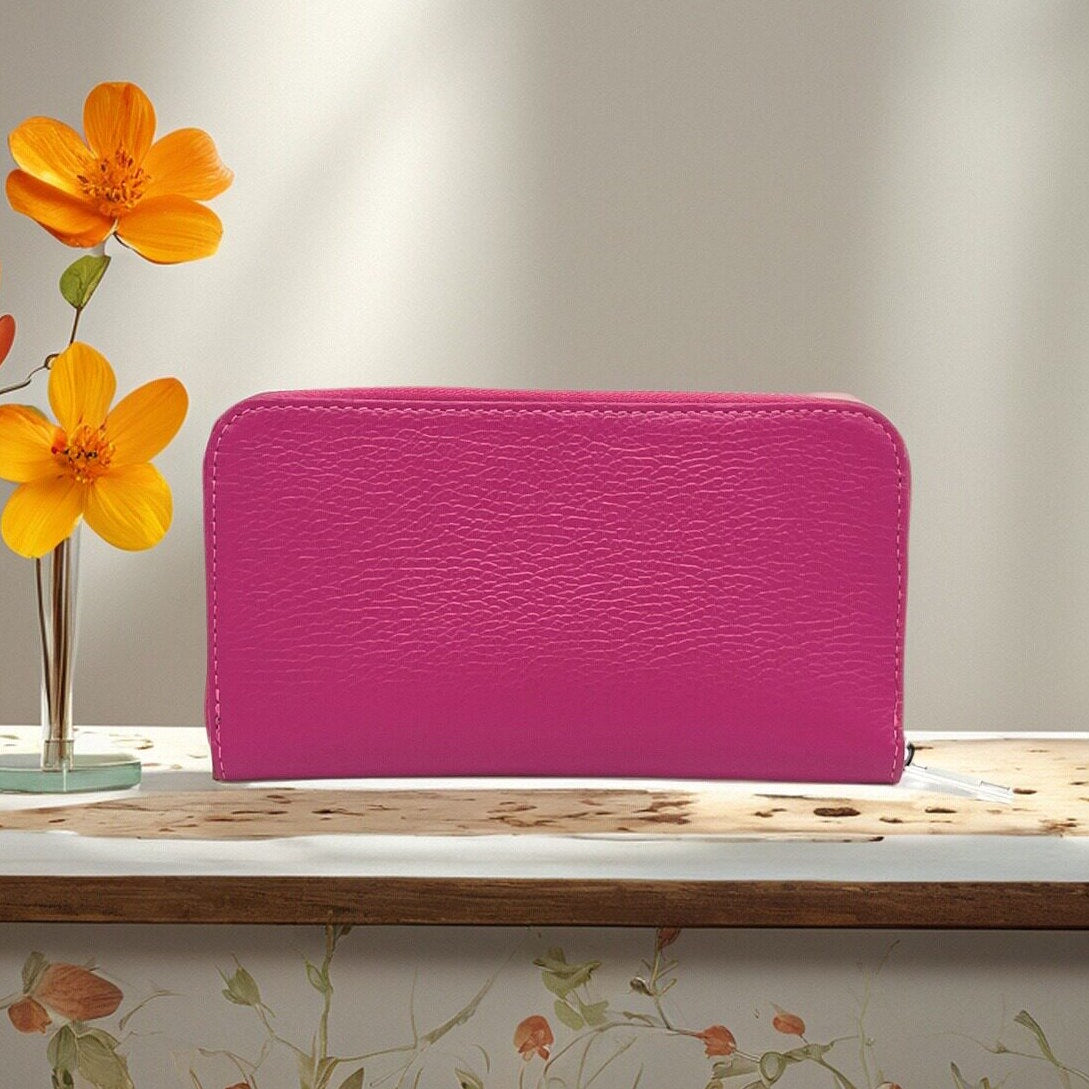 Women’s Full-Zip Genuine Leather Wallet, Made in Italy, art. 302005