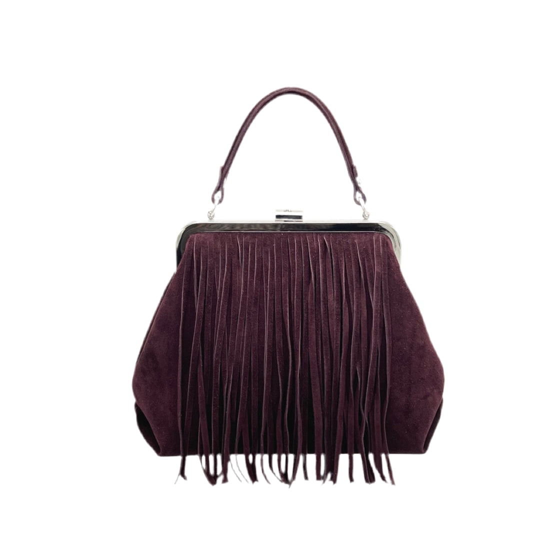 Suede leather handbag with crossbody strap, Made in Italy, art. 112652