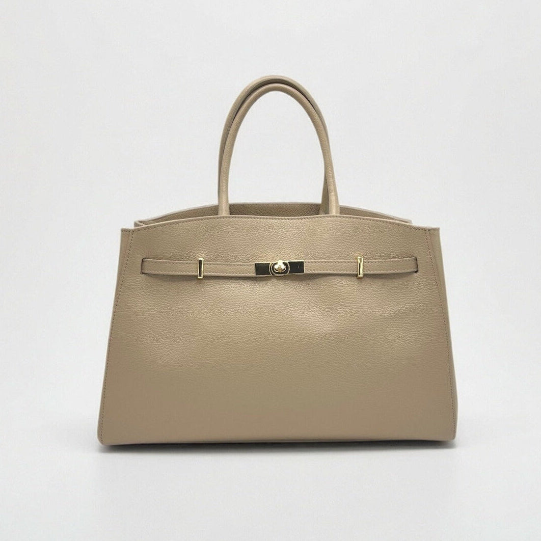Borsa a mano in vera pelle XL, Made in Italy, art. 112644