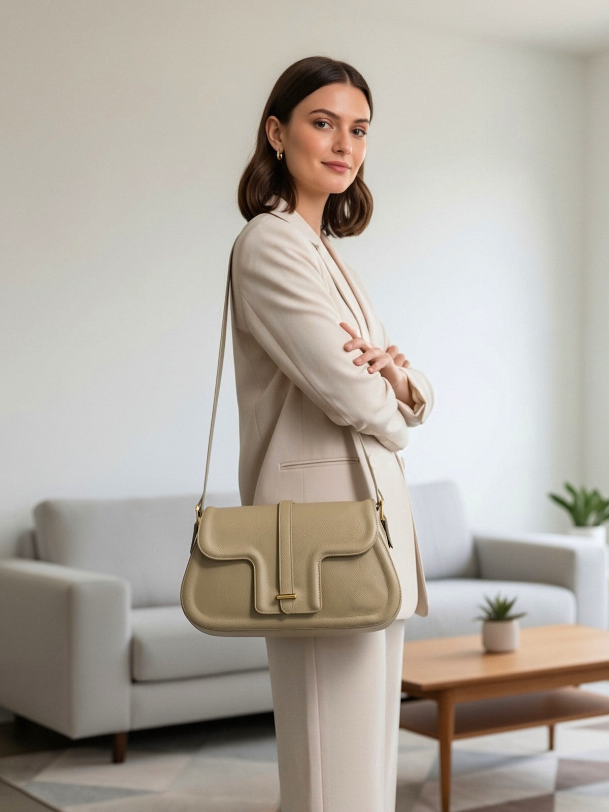 Women's Genuine Leather Shoulder Bag, Made in Italy, art. 112729