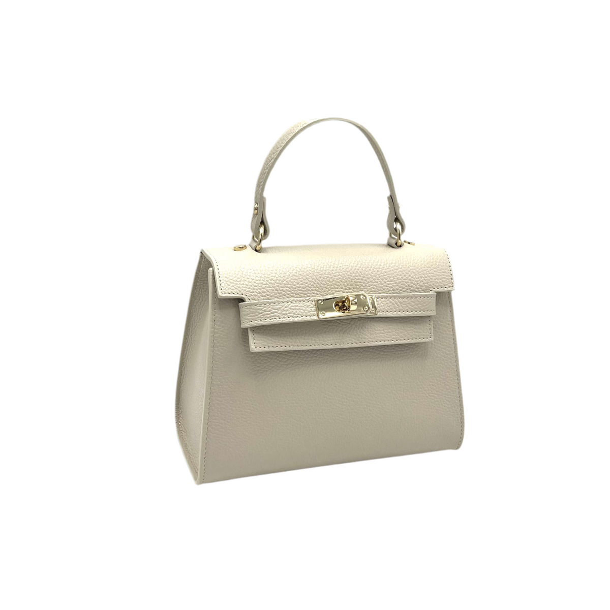 Genuine leather top handle bag, Made in Italy, art. 112631