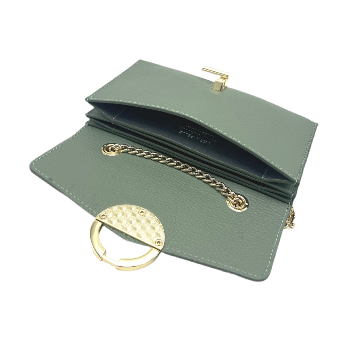 Genuine leather mini clutch bag, Made in Italy, art. 112589