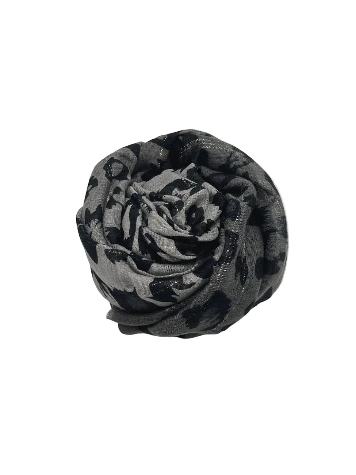 Christmas Gift for Her | Lightweight Autumn Scarf, Leopard Print with Gold Shimmer, art. 252301