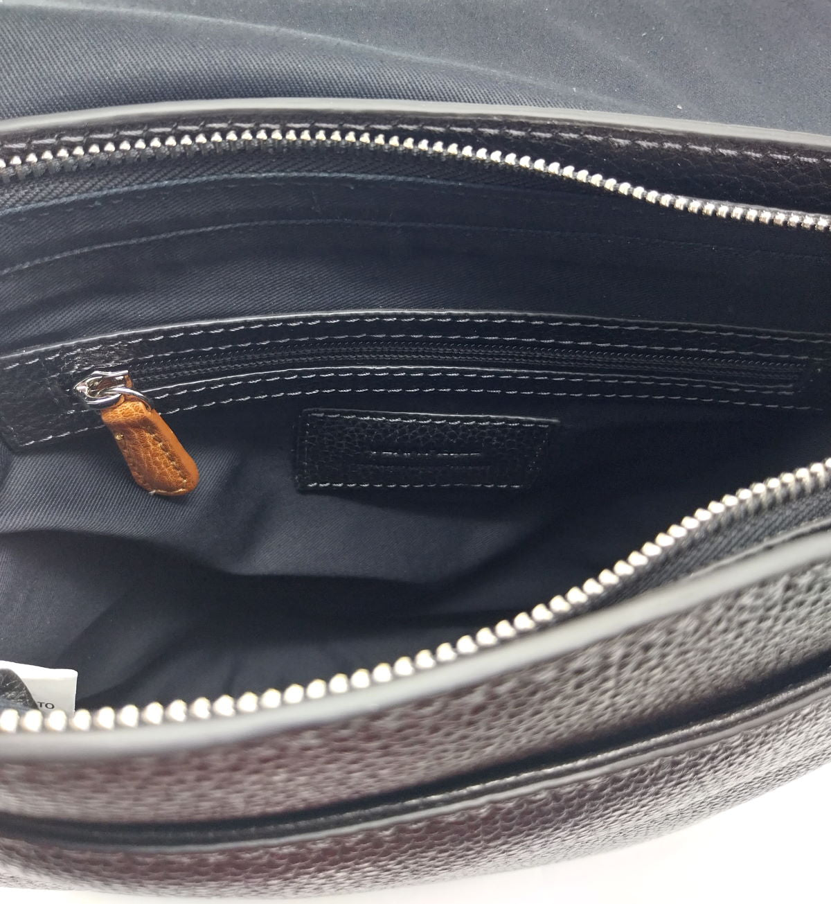 Genuine leather shoulder bag, for men, art. DO4805