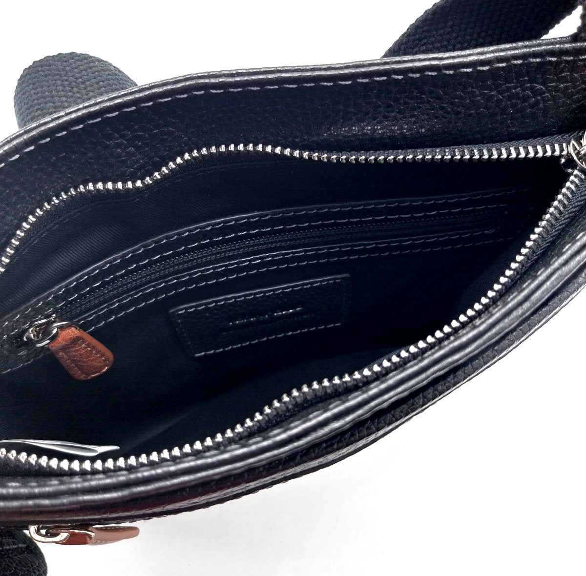 Genuine leather shoulder bag small size, for men, art. DO4810