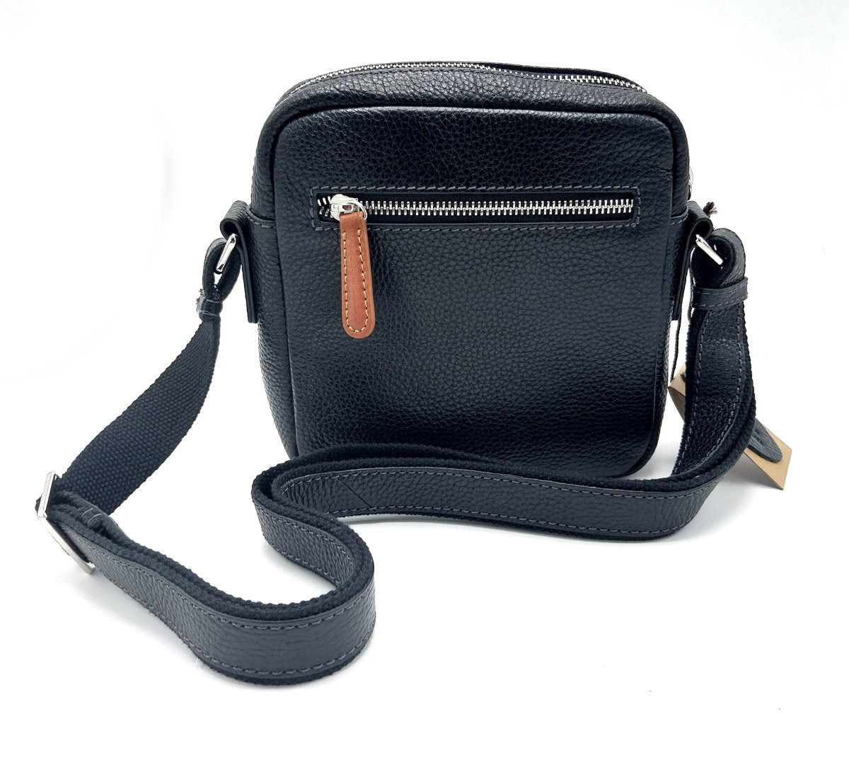 Genuine leather shoulder bag, for men, art. DO4812