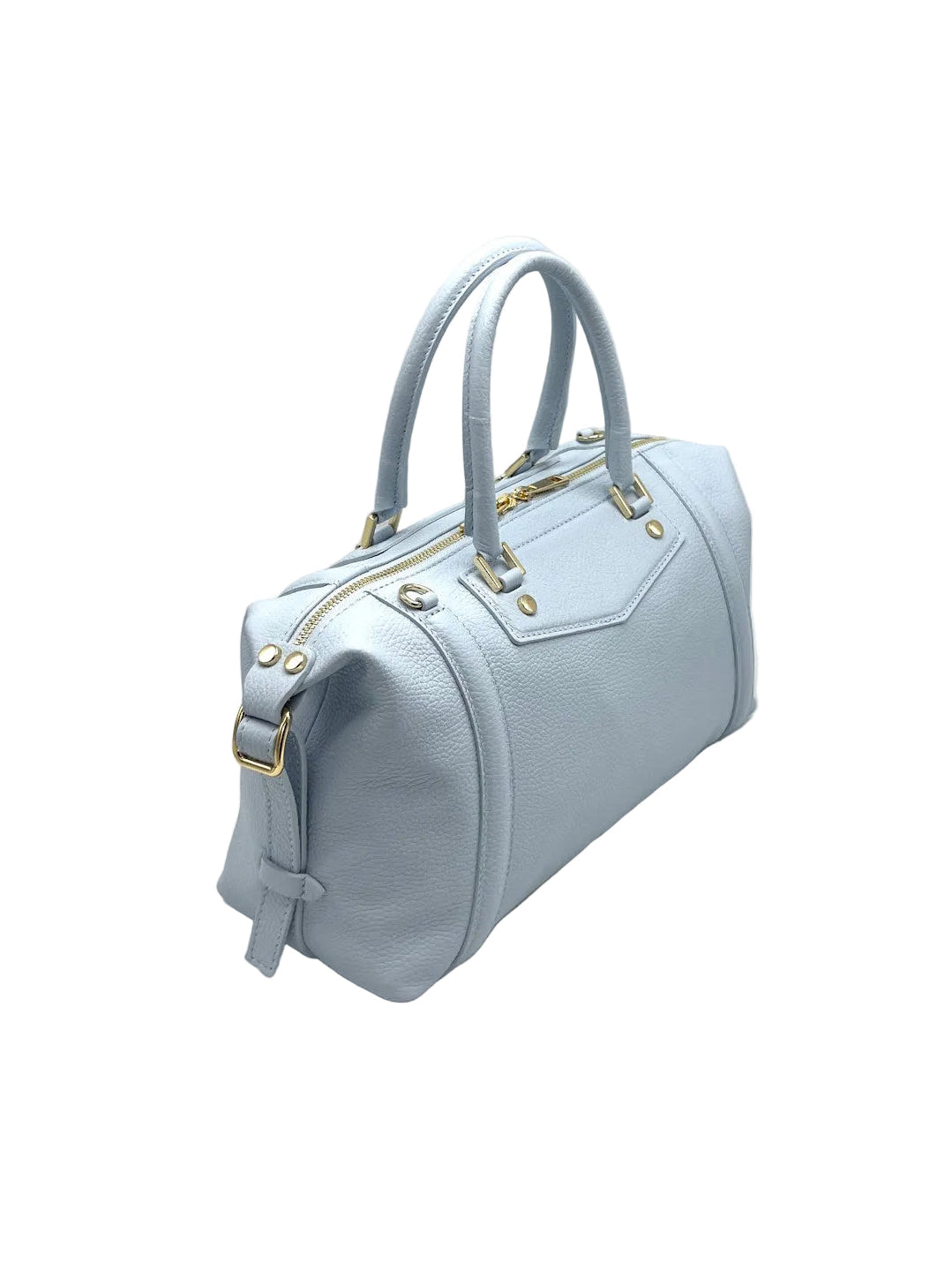 Women’s Genuine Leather Boston Bag with Adjustable Crossbody Strap, Made in Italy, art. 112677New