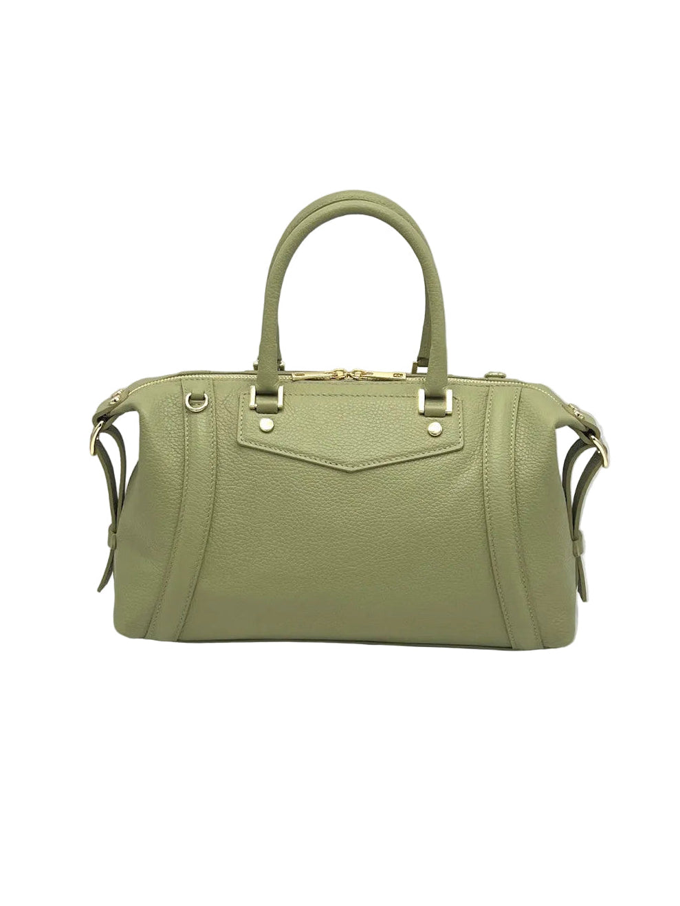 Women’s Genuine Leather Boston Bag with Adjustable Crossbody Strap, Made in Italy, art. 112677New