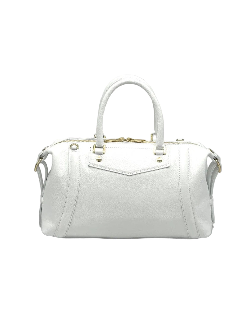 Women’s Genuine Leather Boston Bag with Adjustable Crossbody Strap, Made in Italy, art. 112677New