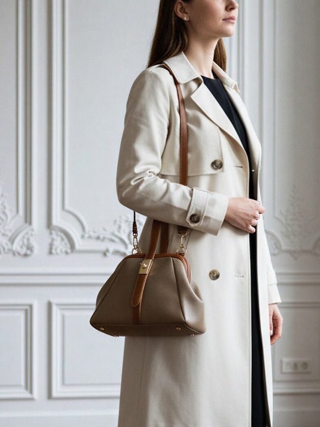 Mini Leather Top-Handle Bag with Detachable Strap, Made in Italy, art. 112746