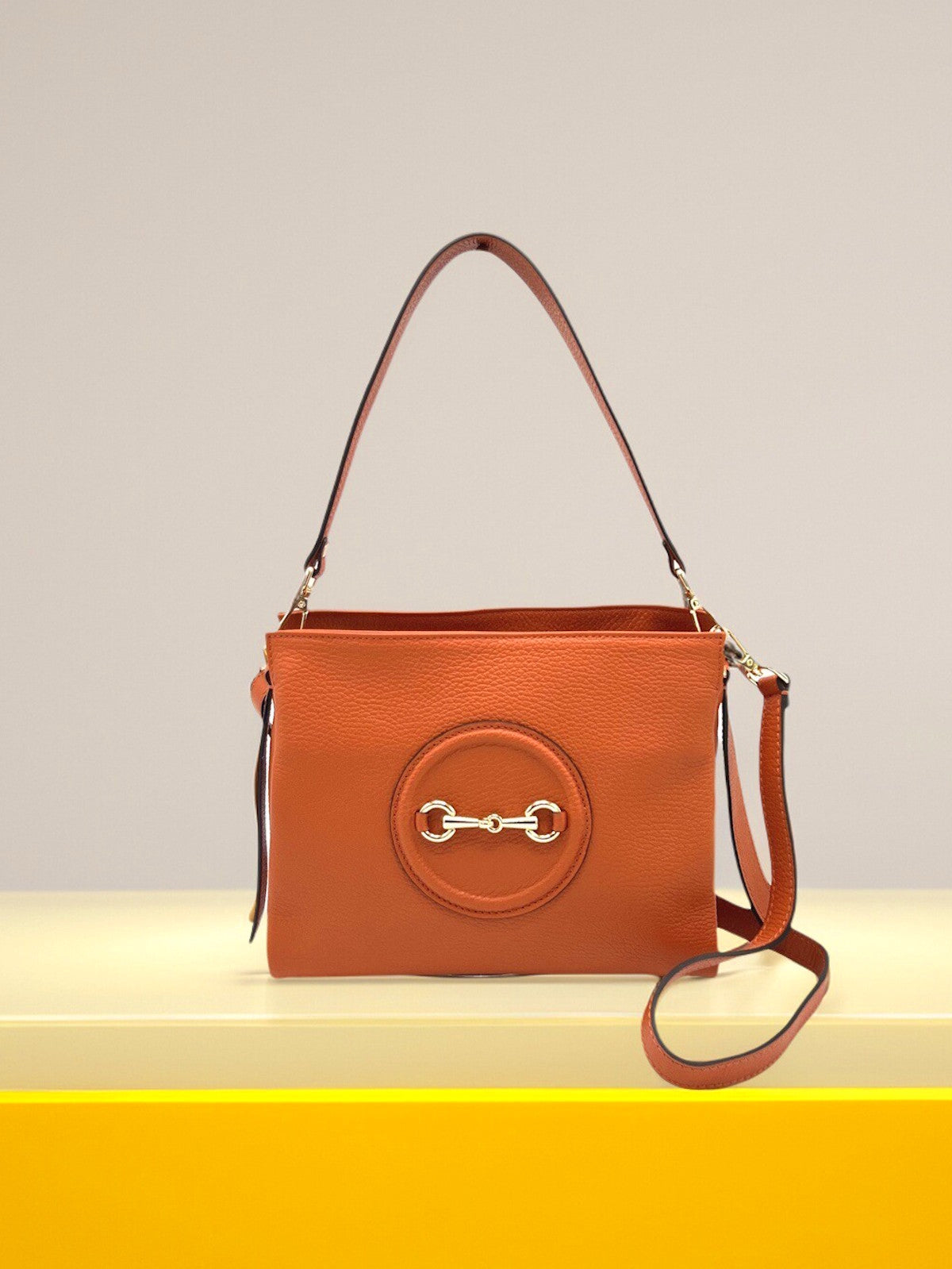 Genuine Leather Shoulder Bag, Made in Italy, art. 112770