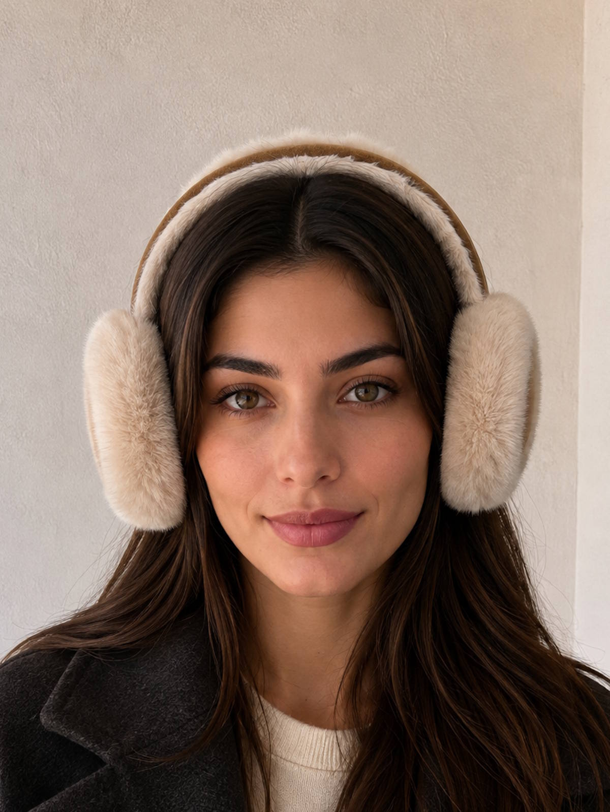 Contrast Trim Faux Fur Earmuffs, Fall/Winter, Art. XY-06.532