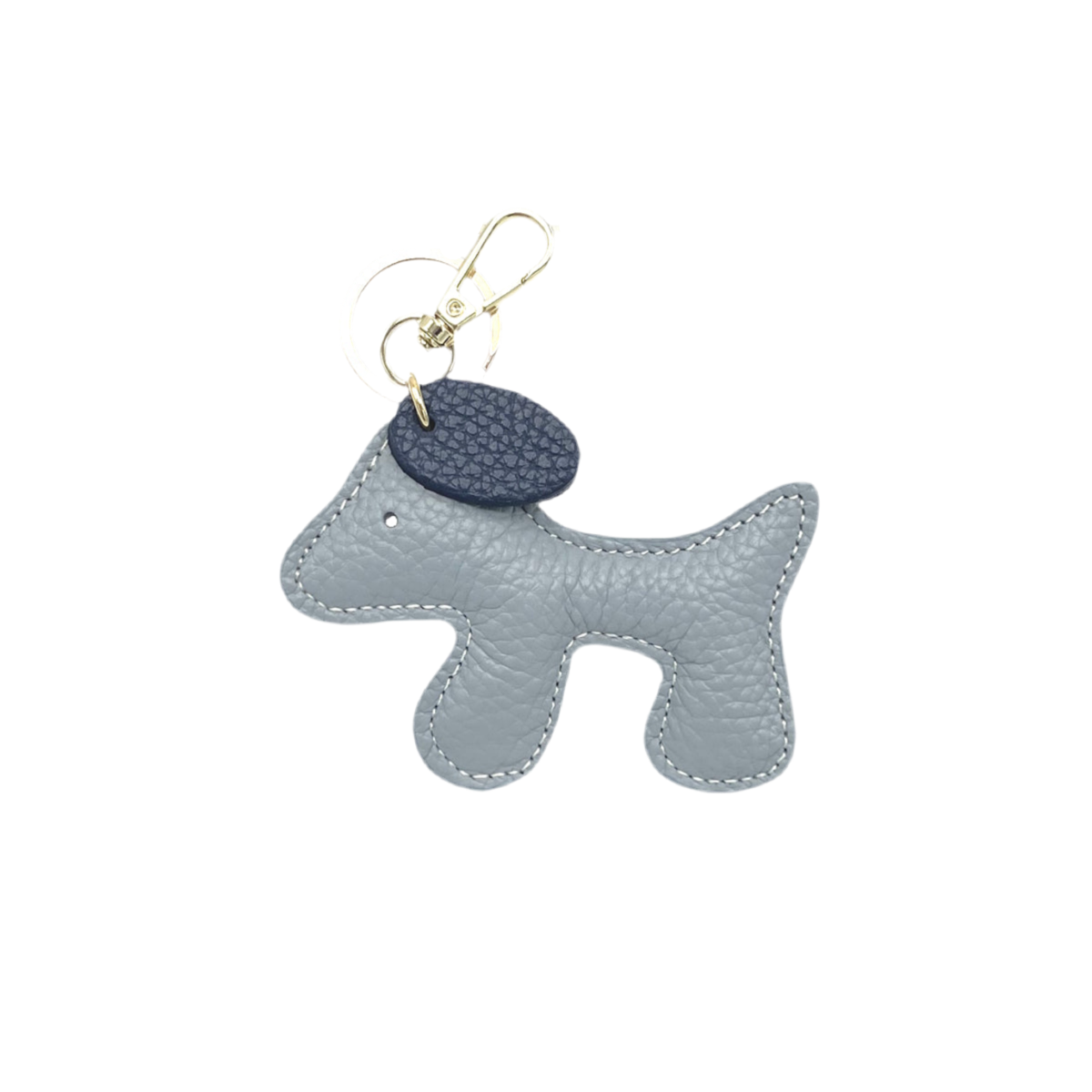 Bicolor genuine leather key chain, Cute Puppy Design, art. PO03BI