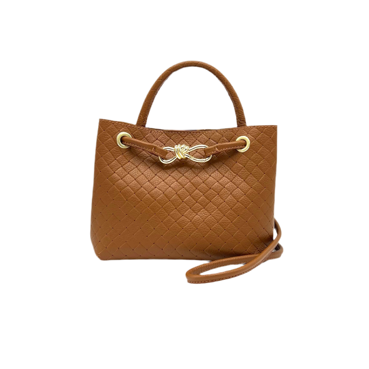 Printed leather shoulder bag, Made in Italy, art. 112593