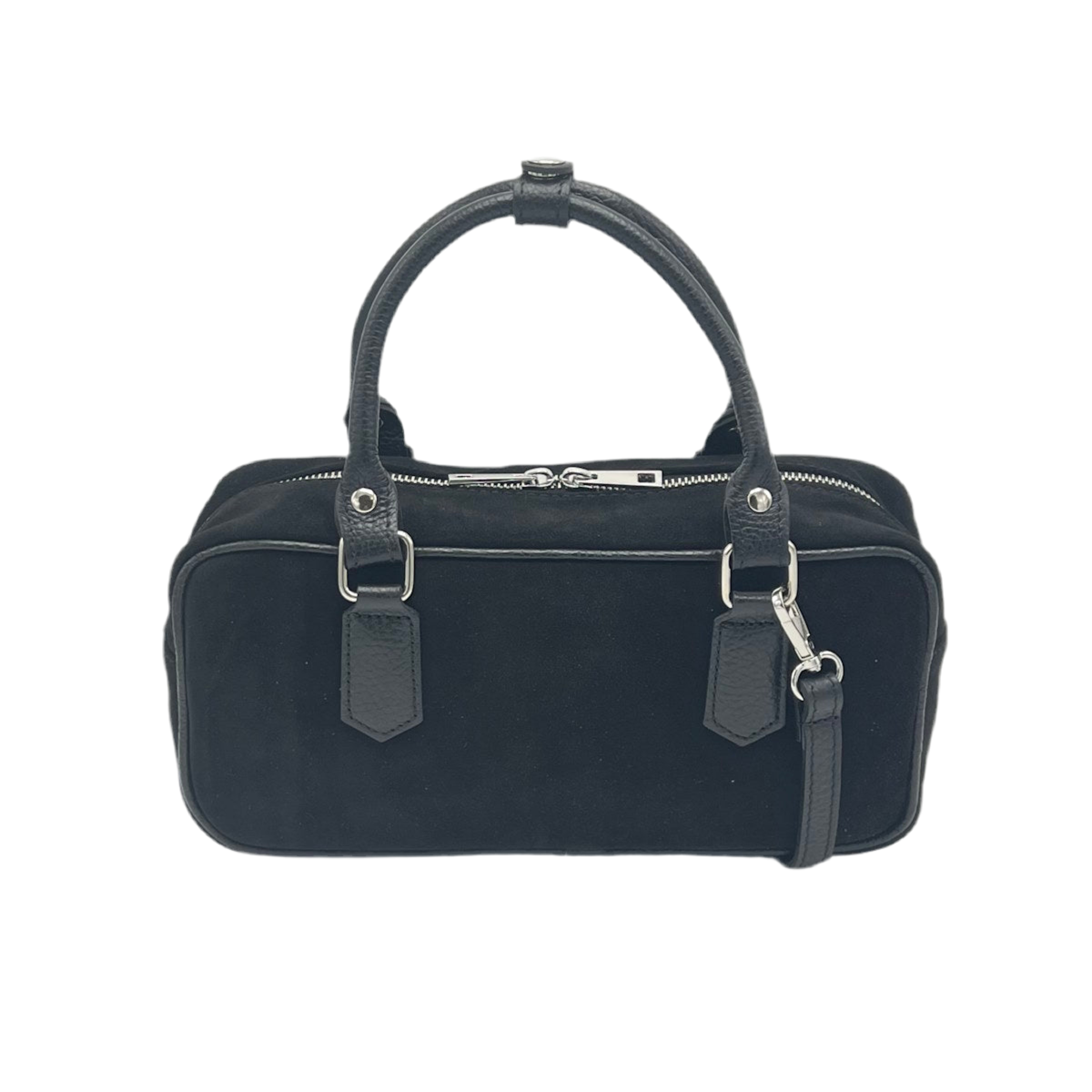 Suede leather shoulder bag, Made in Italy, art. 112583