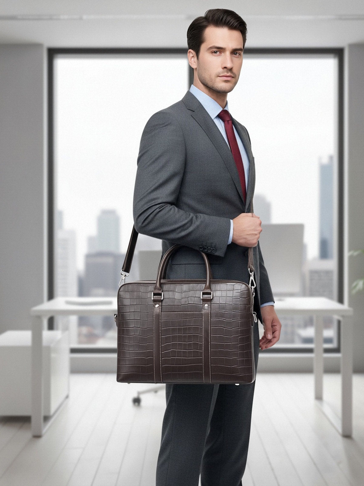 Genuine Leather Briefcase, art. 4824