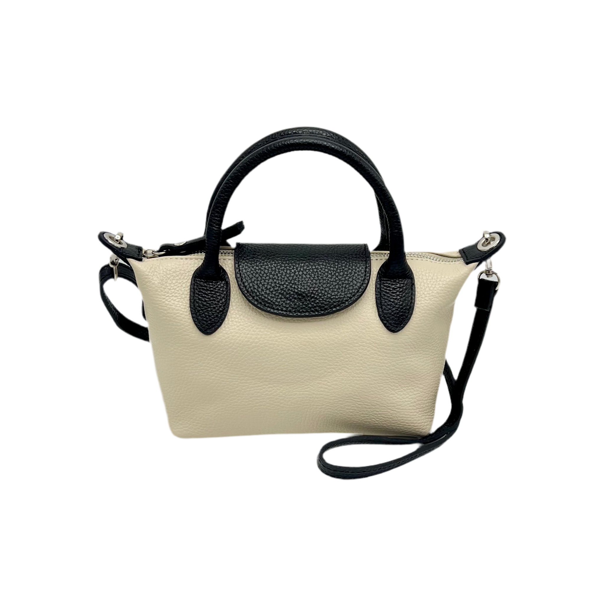Genuine leather small shoulder bag, Made in Italy, art. 112580