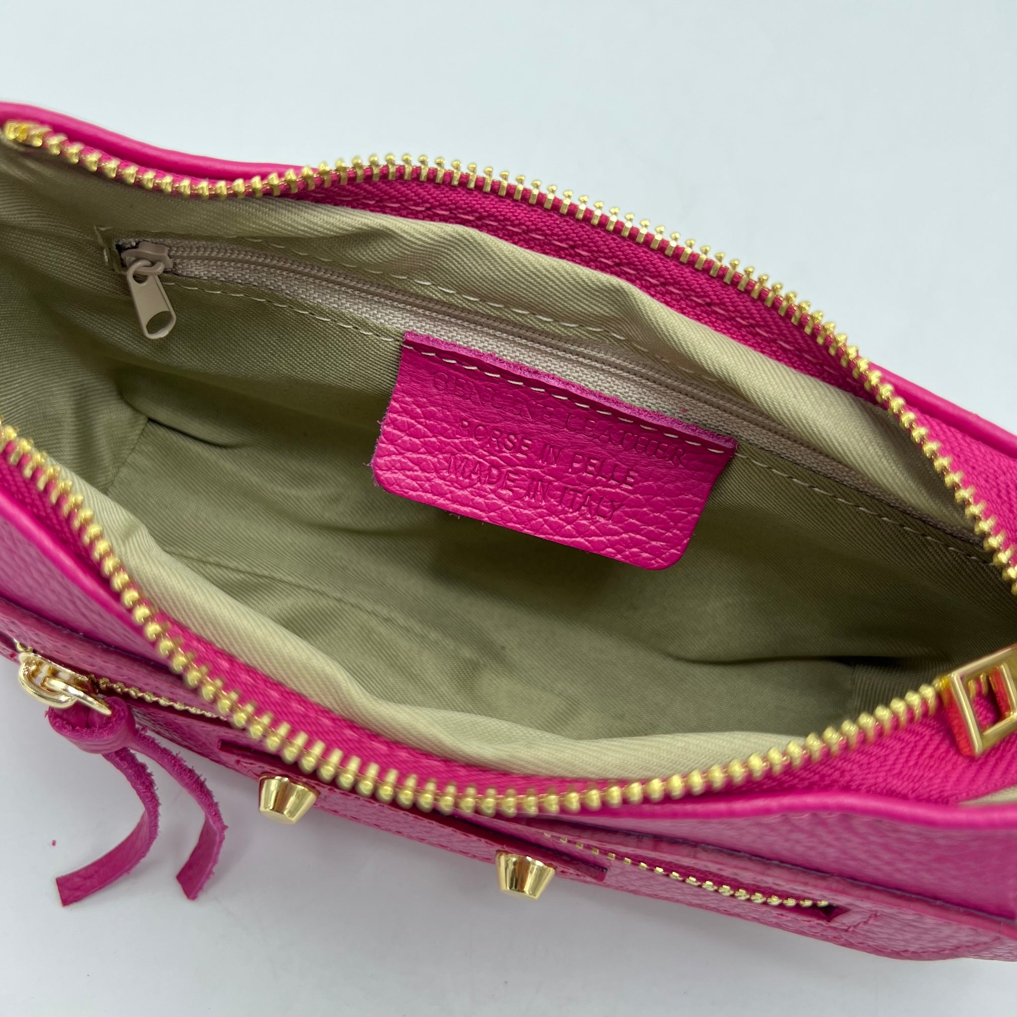 Mini genuine leather shoulder bag, Made in Italy, art. 112518