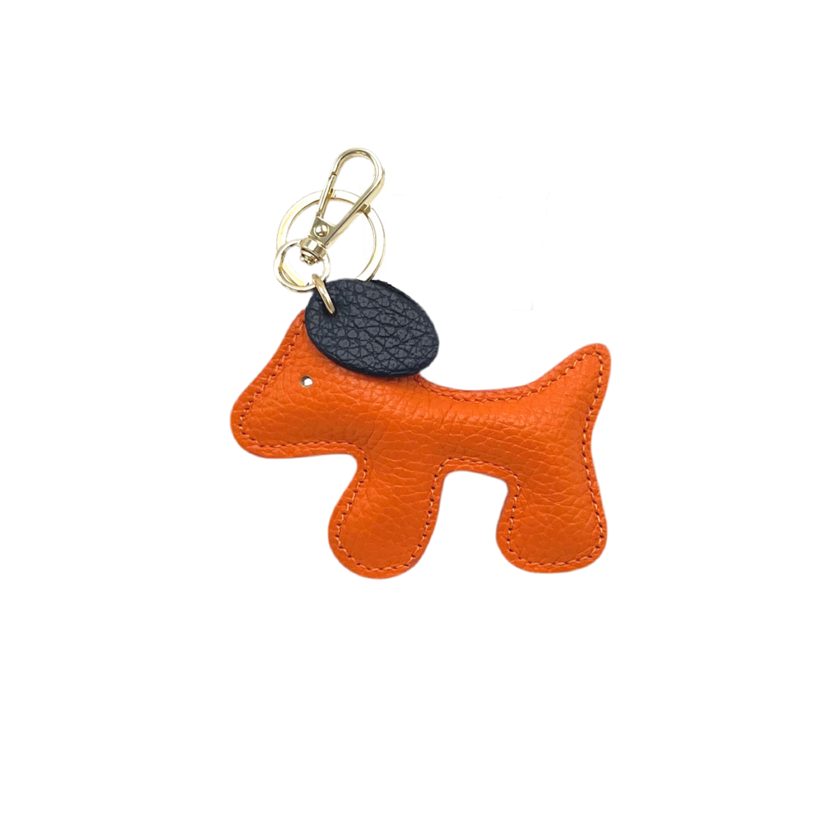Bicolor genuine leather key chain, Cute Puppy Design, art. PO03BI
