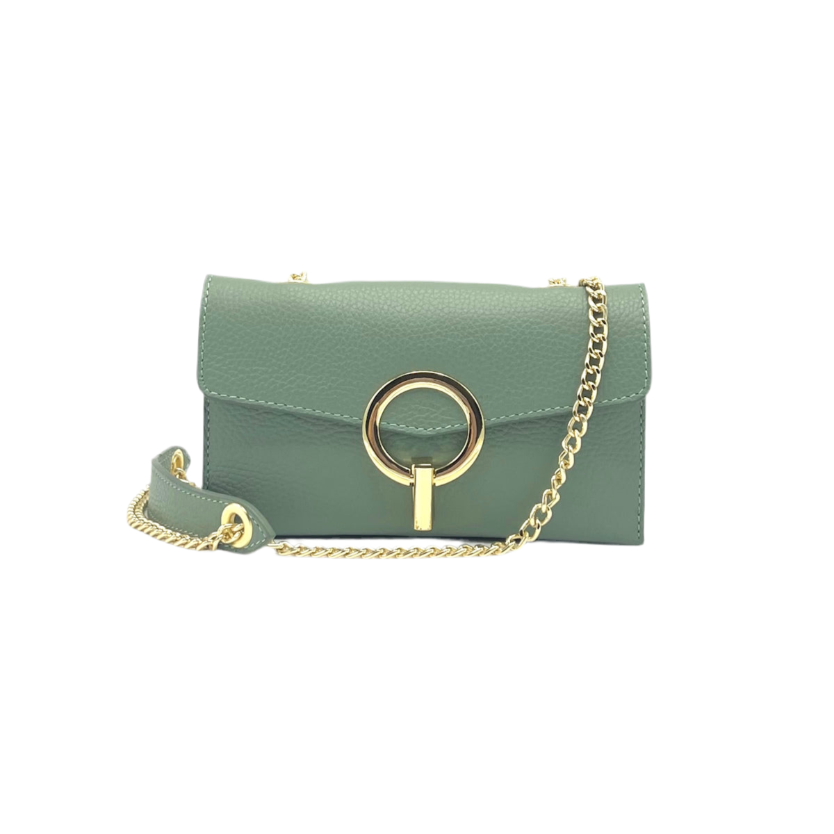 Genuine leather mini clutch bag, Made in Italy, art. 112589