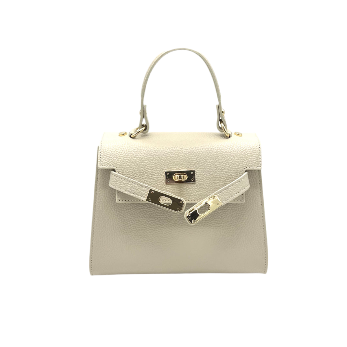 Genuine leather top handle bag, Made in Italy, art. 112631